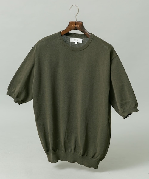 URBAN RESEARCH ROSSO（アーバンリサーチロッソ）の「『UR TECH』AIRDRY半袖クルーニット（ニット/セーター・メンズ・CHARCOAL/NAVY/ICE GRAY/KHAKI・M/L/XL）」の3枚目の写真