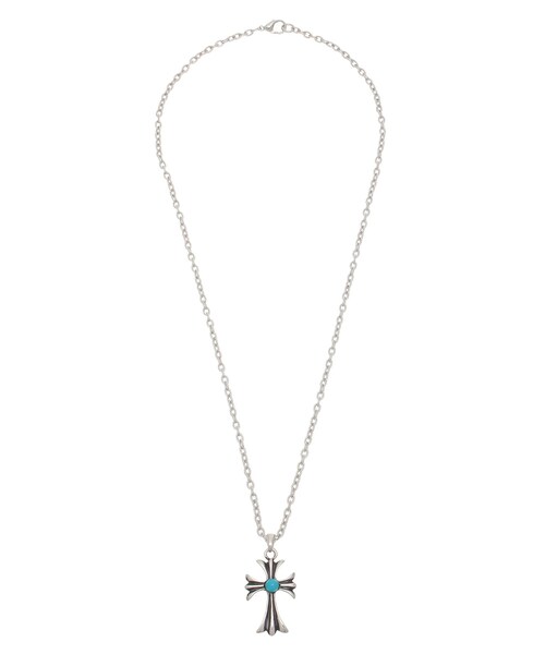 EVRIS（エヴリス）の「MARBLE CROSS MOTIF ネックレス（ネックレス・レディース・シルバー/ゴールド・F）」の4枚目の写真