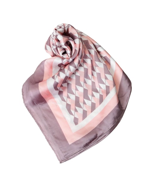 RESEXXY（リゼクシー）の「ジオメトリックパターンスカーフ（マフラー・レディース・ラベンダー/ベージュ・F）」の8枚目の写真