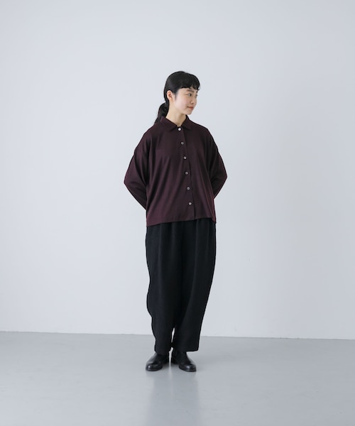 かぐれ（カグレ）の「ウォッシャブルウールカットシャツ（シャツ/ブラウス・レディース・AMBER/BROWN/INK BLACK・Free）」の19枚目の写真