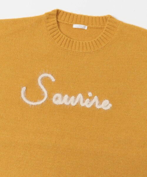 ITEMS URBANRESEARCH（アイテムズ アーバンリサーチ）の「クルーネックロゴニットプルオーバー（ニット/セーター・レディース・L.GRY/NVY/YEL・Free）」の20枚目の写真