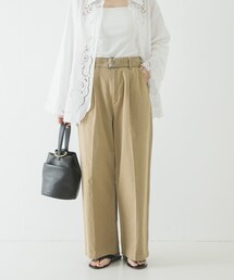 URBAN RESEARCH | 『3サイズ展開』ベルト付きタックワイドチノパンツ(チノパンツ)