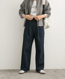URBAN RESEARCH DOORS | 裏起毛タックデニムパンツ(デニムパンツ)