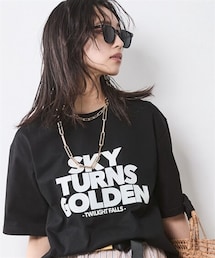 CHIC STYLE | 綿100％ロゴプリントTシャツ＜大きいサイズ有＞シックスタイル(Tシャツ/カットソー)