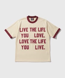 ADAM ET ROPE' | 【RICE NINE TEN/ライス ナイン テン】HAND PRINT RINGER T-SHIRT(Tシャツ/カットソー)
