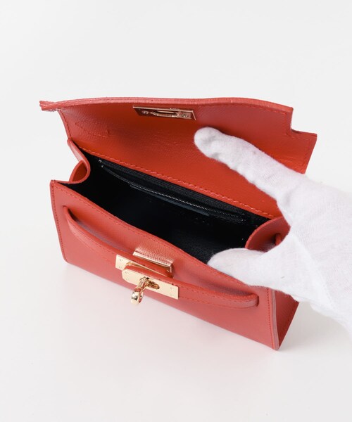 URBAN RESEARCH ROSSO（アーバンリサーチロッソ）の「AULENTTI　クラスプ トップハンドル バッグ（ハンドバッグ・レディース・DK BROWN/RED・Free）」の11枚目の写真