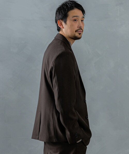 URBAN RESEARCH DOORS(アーバンリサーチドアーズ)の「LIFE STYLE TAILOR ウールライクツイルコンフォータブルジャケット(テーラードジャケット・メンズ・KHAKI/NAVY/BROWN・S/M/L/XL)」の8枚目の写真