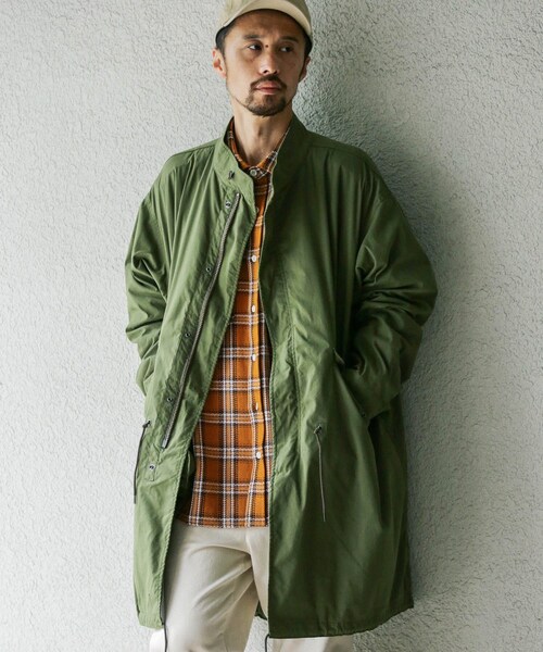 URBAN RESEARCH Sonny Label（アーバンリサーチサニーレーベル）の「『別注』ARMY TWILL×Sonny Label　Fish Tail Coat（モッズコート・メンズ・L.GRAY/KHAKI・M/L/XL）」の15枚目の写真
