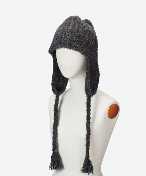 ADAM ET ROPE'（アダムエロペ）の「【J'aDoRe限定】【KIJIMA TAKAYUKI(キジマ タカユキ)】POODLE FUR EAR BEANIE（ニットキャップ/ビーニー・レディース・ブラック/ブラウン系・F）」の6枚目の写真