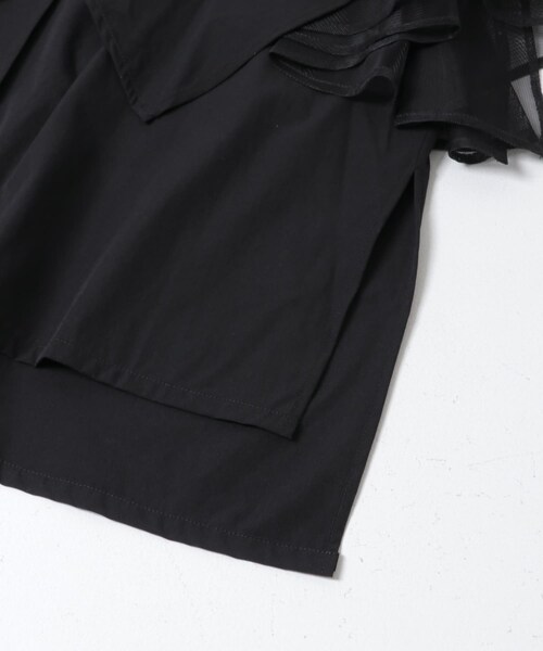 URBAN RESEARCH ROSSO（アーバンリサーチロッソ）の「ELENDEEK　MESH LAYERED SLEEVE BLOUSE（シャツ/ブラウス・レディース・O.WHT/BLK・Free）」の14枚目の写真