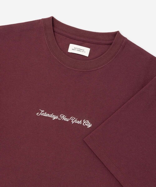Saturdays NYC(サタデーズ ニューヨークシティ )の「Pique Logo Standard SS Tee(Tシャツ/カットソー・レディース・ブラック/キナリ/ワイン・L/M/S/XL)」の17枚目の写真