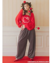 【HELLO KITTYコラボ】スウェットワイドパンツ
