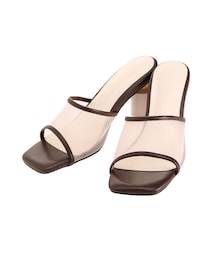 MERCURYDUO | 変形ヒールメッシュチュールサンダル(サンダル)