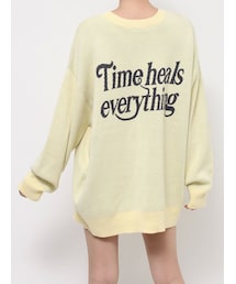 EVRIS | バックロゴオーバーサイズニットトップス(ニット/セーター)