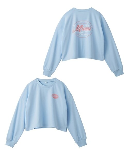 nissen（ニッセン）の「ビッグシルエットプリントスウェットトレーナー（女の子）（スウェット・キッズ・サックス/ピンク/杢グレー/オレンジ/黒/オフホワイト・140/150/160）」の19枚目の写真