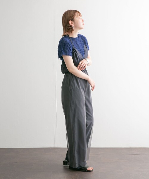 KBF（ケイビーエフ）の「2WAYチュールレイヤードサロペット（サロペット/オーバーオール・レディース・NAVY/IVORY・one）」の18枚目の写真