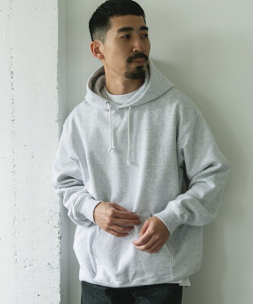 URBAN RESEARCH DOORS(アーバンリサーチドアーズ)の「裏起毛プルオーバーフーディー(パーカー・メンズ・ASH GRAY/TOP CCL・M/L)」の21枚目の写真