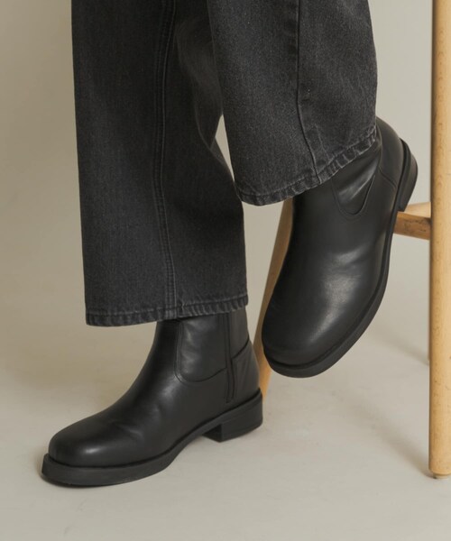 SENSE OF PLACE by URBAN RESEARCH（センスオブプレイスバイアーバンリサーチ）の「ラウンドトゥサイドジップブーツ（ブーツ・メンズ・BLACK/BROWN・26.5/27.5）」の6枚目の写真