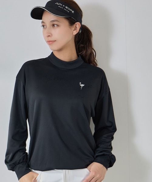 ROPE'（ロペ）の「ロゴジャガードドロスト長袖プルオーバー/UV・吸水速乾（Tシャツ/カットソー・レディース・ブラック/ホワイト・L/M/S）」の18枚目の写真