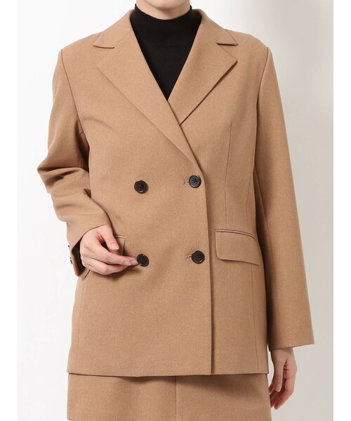 MURUA（ムルーア）の「ダブルテーラードジャケット（テーラードジャケット・レディース・ダークグレー/ベージュ/ワイン・F）」の5枚目の写真