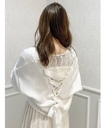 dazzlin | レースアップVネックカーディガン(カーディガン/ボレロ)