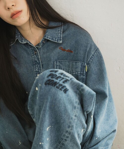URBAN RESEARCH（アーバンリサーチ）の「『別注』PICCADILLY×URBAN RESEARCH　刺繍デニムシャツ（シャツ/ブラウス・レディース・LT GRAY/LT INDIGO・Free）」の7枚目の写真