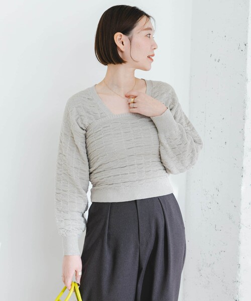 URBAN RESEARCH ROSSO（アーバンリサーチロッソ）の「F by ROSSO　ラメニットビスチェ+カーディガン（カーディガン/ボレロ・レディース・BROWN/GREIGE・FREE）」の16枚目の写真