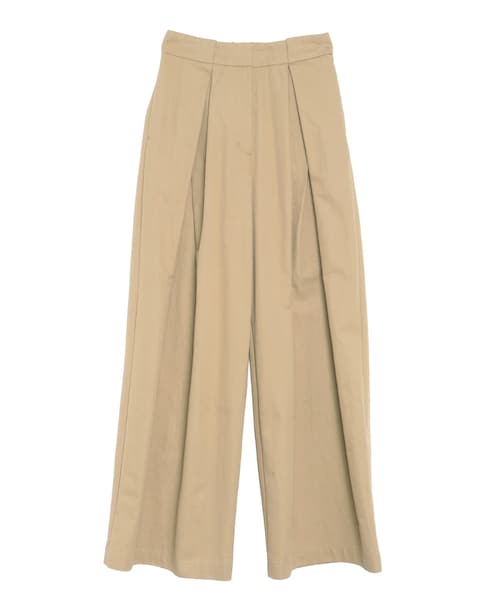 ELENDEEK(エレンディーク)の「TWILL TUCK WIDE PT(その他パンツ・レディース・ネイビー/ベージュ・1/2)」の4枚目の写真