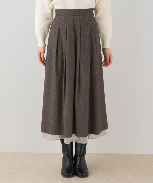 URBAN RESEARCH ROSSO（アーバンリサーチロッソ）の「F by ROSSO　ツイードライクフレアスカート（スカート・レディース・C/GRAY ST/BROWN・36/38）」の19枚目の写真