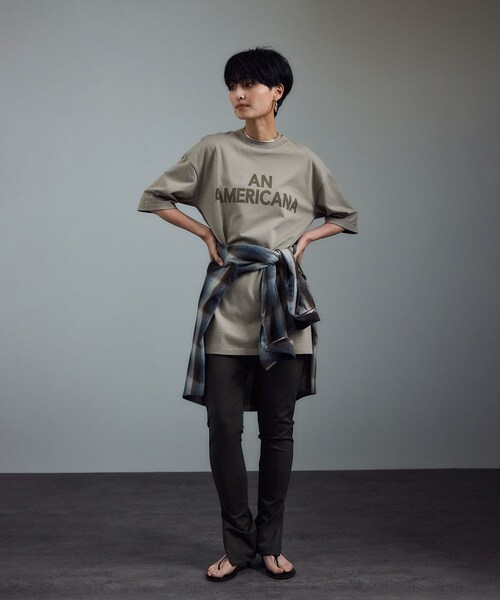 ADAM ET ROPE'（アダムエロペ）の「【Americana（アメリカーナ） for SALON】別注レギンスパンツ（レギンス/スパッツ・レディース・チャコール・F）」の16枚目の写真