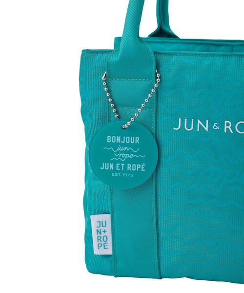 ROPE'(ロペ)の「チャーム付きカートバッグ/ユニセックス(トートバッグ・レディース・ブラック/ホワイト/ターコイズ・F)」の14枚目の写真