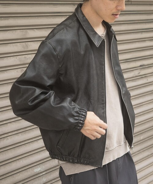 ITEMS URBANRESEARCH(アイテムズ アーバンリサーチ)の「F.L. ジップアップ ジャケット(ライダースジャケット・メンズ・BLK/FADED BLK/BRN/FADED BRN・M/L)」の17枚目の写真