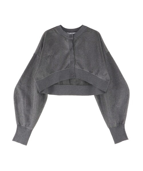 UN3D.（アンスリード）の「2TONE SHEER KT CD（カーディガン/ボレロ・レディース・ブラック/シルバー/ホワイト/グレー/ライム・F）」の8枚目の写真