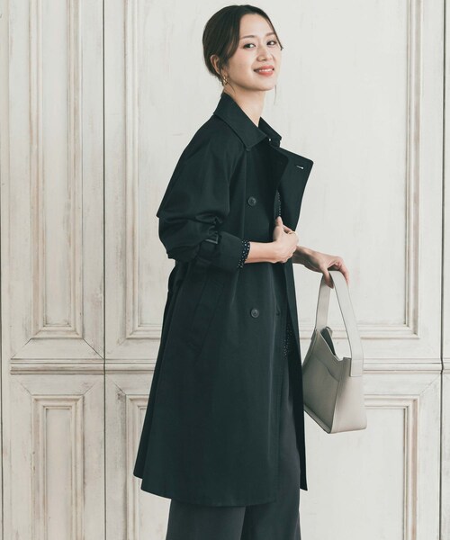 URBAN RESEARCH DOORS（アーバンリサーチドアーズ）の「撥水トレンチコート（ステンカラーコート・レディース・BEIGE/D.NAVY・Free）」の22枚目の写真