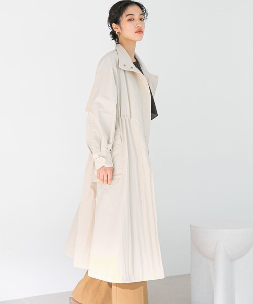 URBAN RESEARCH ROSSO（アーバンリサーチロッソ）の「撥水ボリュームモッズコート（モッズコート・レディース・BEIGE/OFF WHITE・FREE）」の8枚目の写真