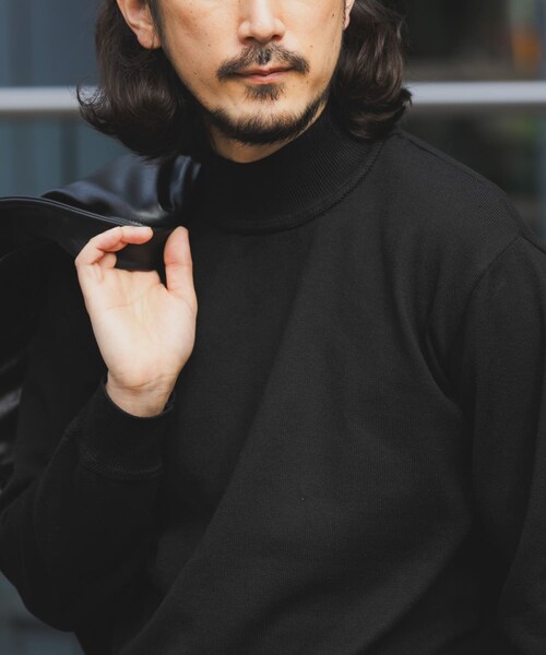 ITEMS URBANRESEARCH(アイテムズ アーバンリサーチ)の「SILK×WOOL MIX ハイネックセーター(ニット/セーター・メンズ・BGD/NVY/BLK・M/L)」の4枚目の写真