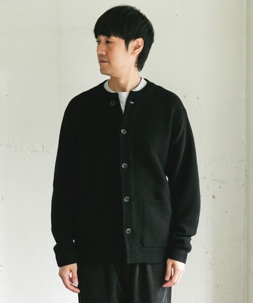 URBAN RESEARCH DOORS(アーバンリサーチドアーズ)の「ハミルトンウールガーターカーディガン(カーディガン/ボレロ・メンズ・GRAY/DARK RED/BLACK・M/L/XL)」の13枚目の写真