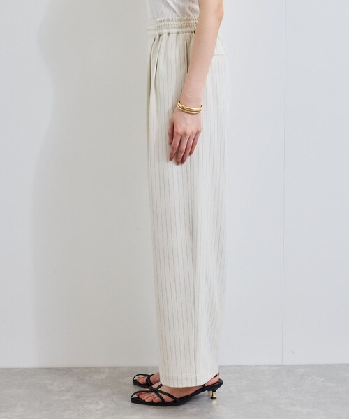 VIS（ビス）の「【接触冷感/UVケア】ピンストライプリラックスワイドパンツ（その他パンツ・レディース・グレー/キナリ/ネイビー系・M/S）」の20枚目の写真