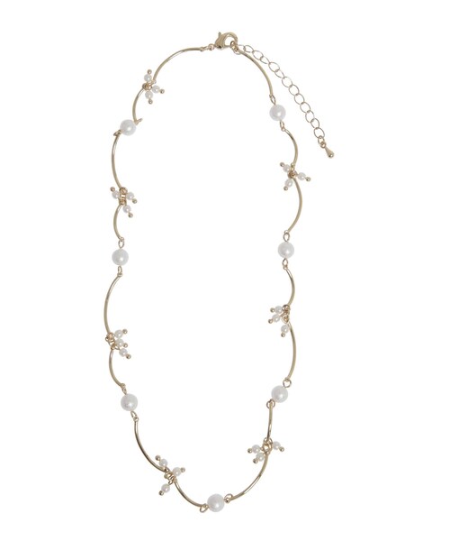 MERCURYDUO（マーキュリーデュオ）の「ウェーブビーンズネックレス（ネックレス・レディース・シルバー/ゴールド・F）」の2枚目の写真