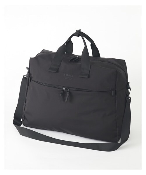 nissen（ニッセン）の「polka polka(ポルカポルカ)多ポケットはっ水リップストップ２WAYボストンバッグ(A3対応）（ボストンバッグ・メンズ・ブラック/チャコールグレー/ベージュ/ブルー・Y）」の5枚目の写真