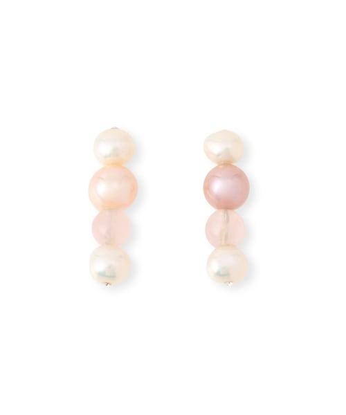 ROPE'(ロペ)の「【WEB限定】【les bonbon (ル ボンボン)】playfully pearl stud pierce PINK(ピアス(両耳用)・レディース・ピンク系・F)」の1枚目の写真