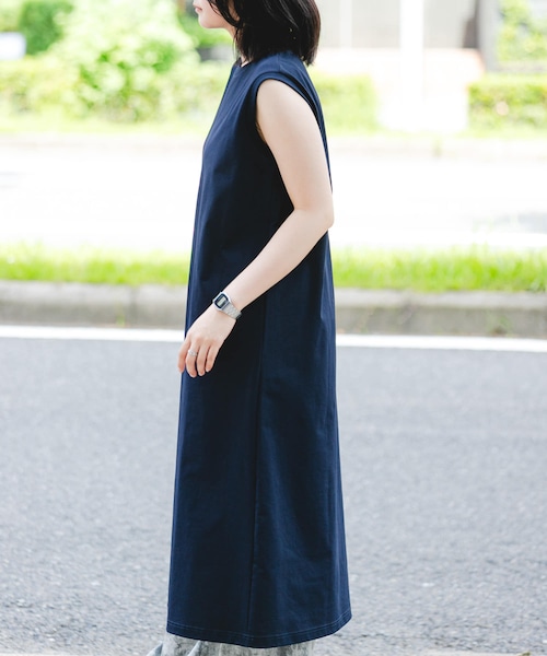 EKAL（エカル）の「『吸水速乾/UVカット』DRY OUT SLEEVLESS ONE-PIECE（ワンピース・レディース・ネイビー/アイボリー/サルチャ/チャコール・FREE）」の4枚目の写真