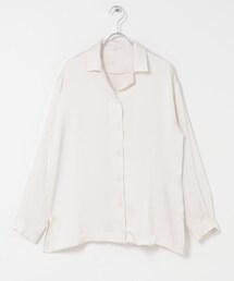 URBAN RESEARCH ROSSO | オープンカラーヴィンテージシルキーサテンブラウス(シャツ/ブラウス)