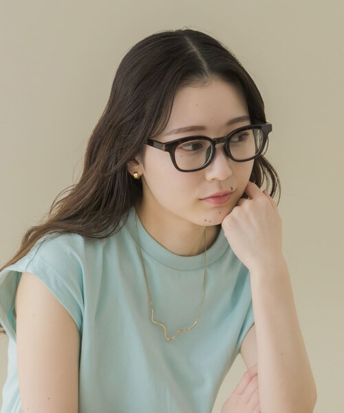 SMELLY（スメリー）の「ウェリントンダテメガネ（メガネ・レディース・BLK/DEMI・-）」の2枚目の写真