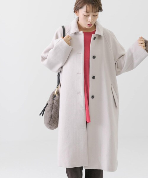 URBAN RESEARCH Sonny Label（アーバンリサーチサニーレーベル）の「ステンカラーウールコート（ステンカラーコート・レディース・ブルー/サンドベージュ/ブラック・FREE）」の18枚目の写真