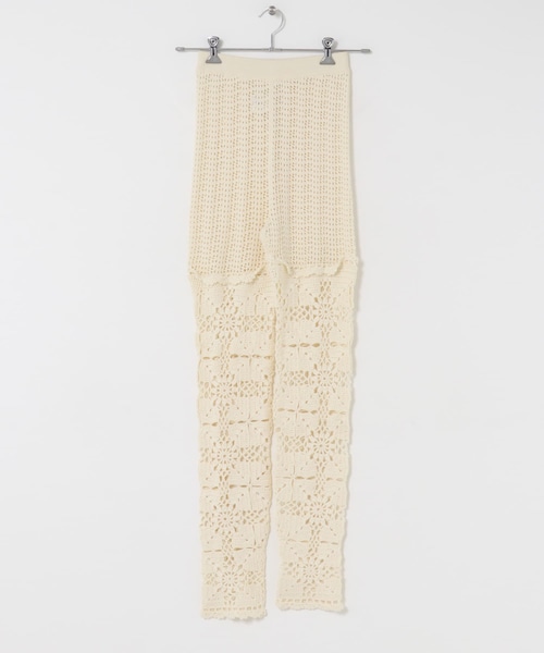 URBAN RESEARCH DOORS(アーバンリサーチドアーズ)の「OPEN SESAME CLUB cashmere lace leggings(レギンス/スパッツ・レディース・white/gray・2)」の1枚目の写真