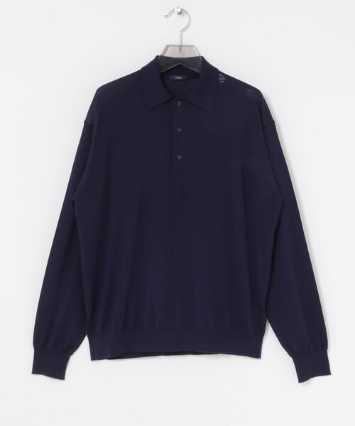 URBAN RESEARCH（アーバンリサーチ）の「YLEVE　W/S CASHMERE  KNIT POLO（ニット/セーター・メンズ・020 GREY/120 NAVY/100 RED・4）」の10枚目の写真