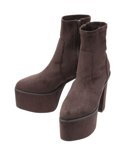 GYDA（ジェイダ）の「バルキーショートブーツ（ブーツ・レディース・ブラック/ブラウン・S/M/L）」の4枚目の写真