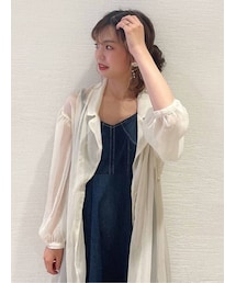 dazzlin | シアーラペルロングシャツ(シャツ/ブラウス)