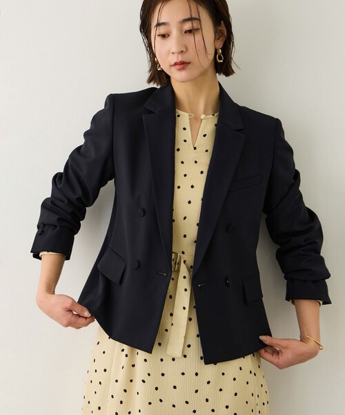 ROPE'（ロペ）の「ノンミュールジングウール テーラードジャケット/セットアップ対応（テーラードジャケット・レディース・ピンク/ライトグレー/ネイビー・36/38）」の5枚目の写真